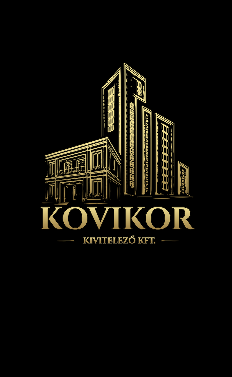 Kovikor Kivitelező Kft. logo - fekete-arany